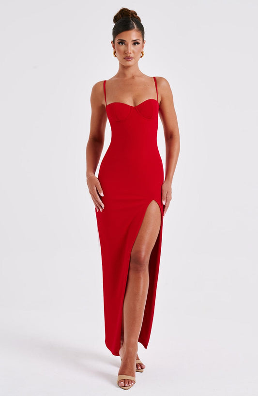 Robe longue Asteria - Rouge