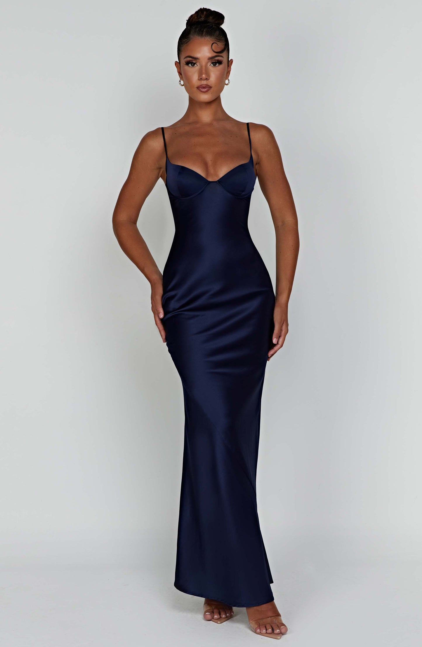 Robe longue Athena - Bleu marine