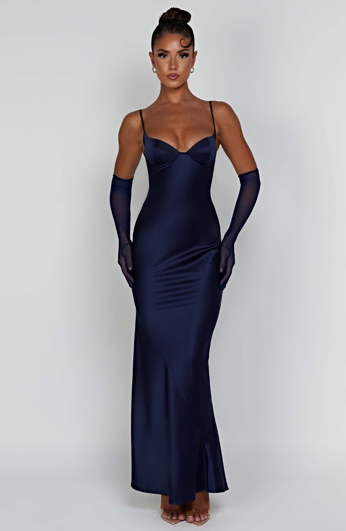 Robe longue Athena - Bleu marine