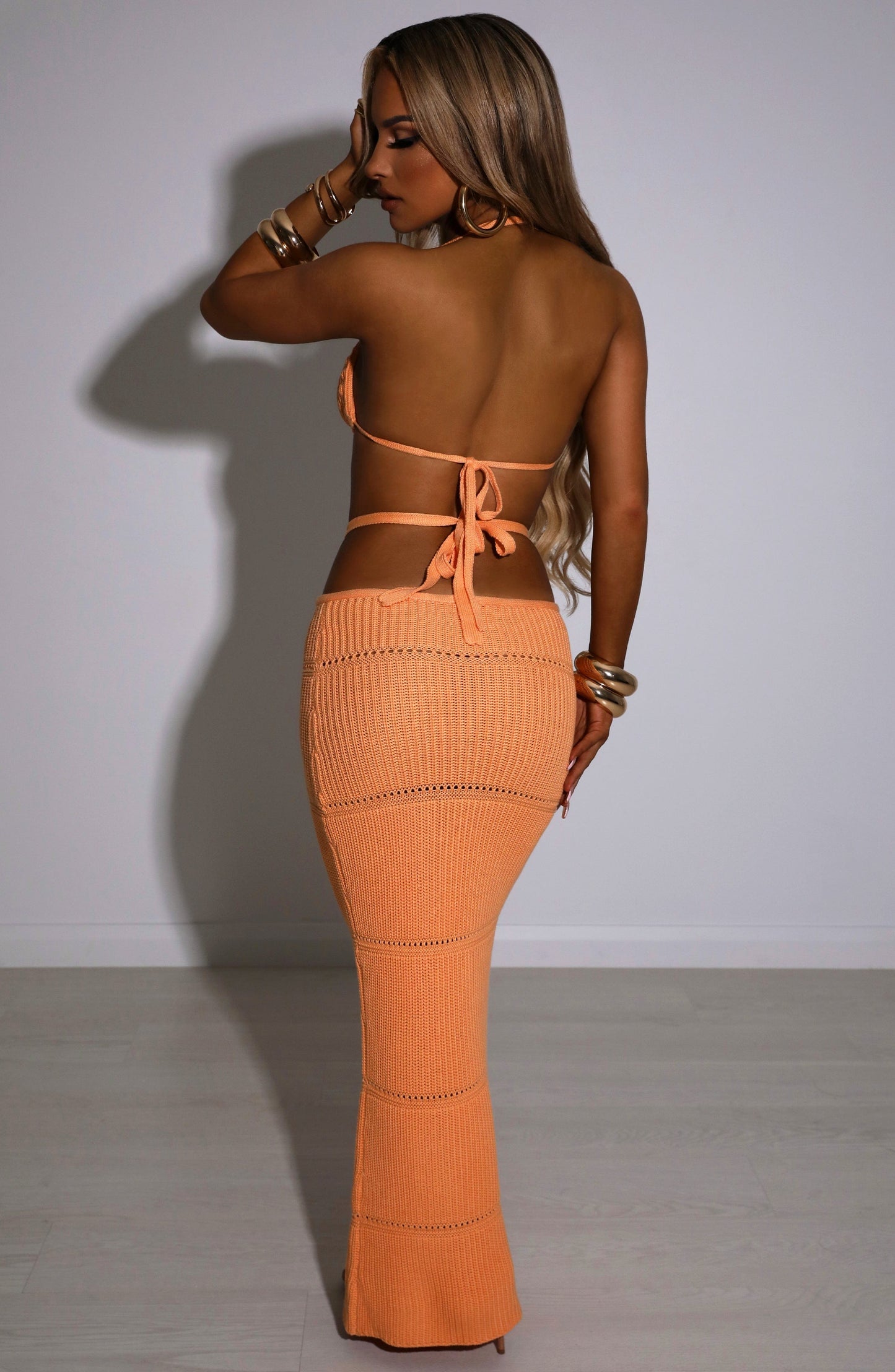 Aubery Maxi Skirt - Orange