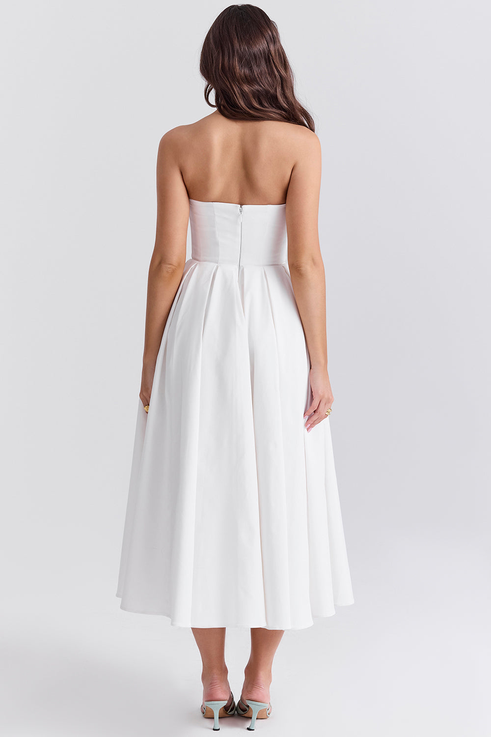 Capucine Robe Mi-Longue Blanc