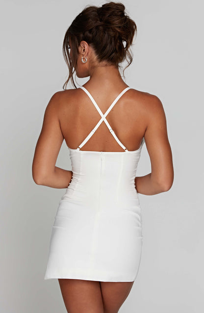 Robe courte Aura - Blanche