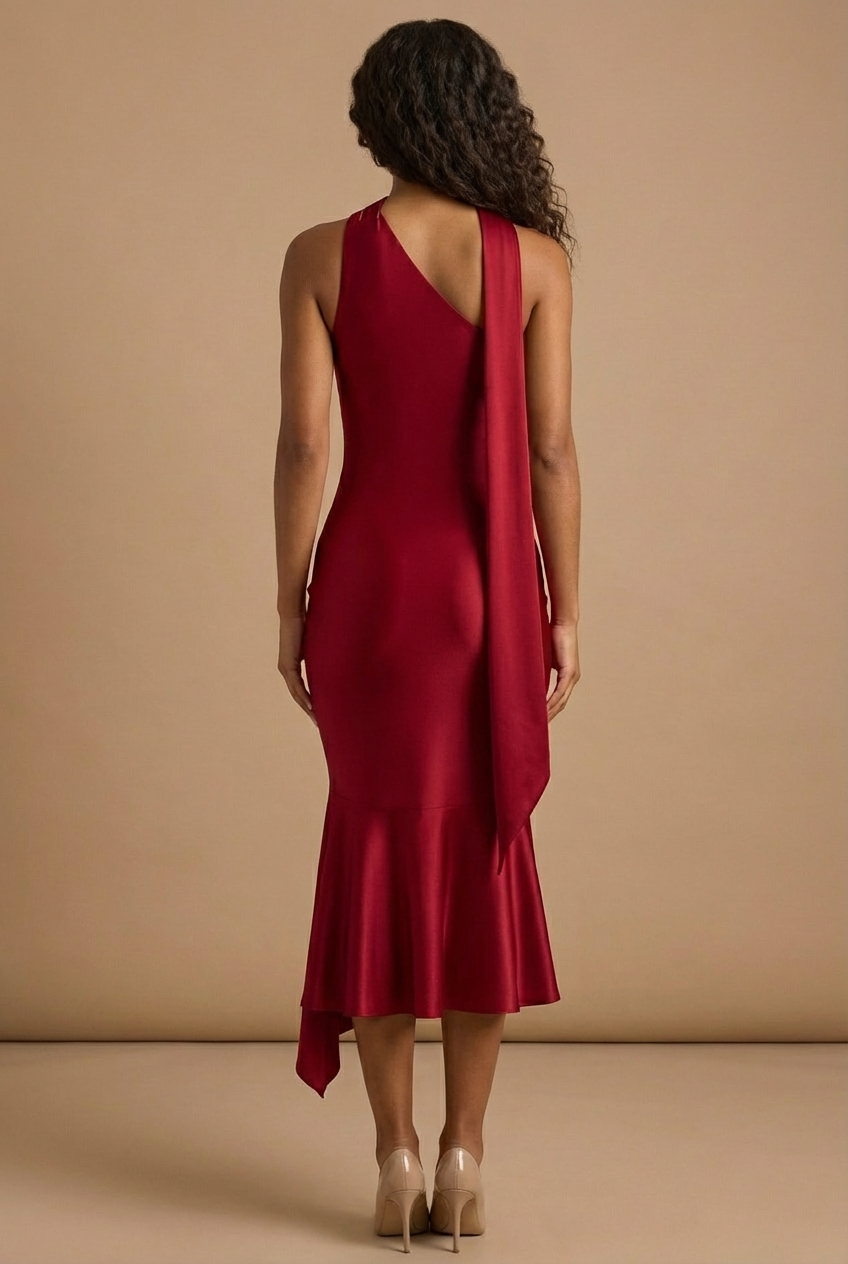 Sirena Robe Mi-Longue - Rouge Rubis