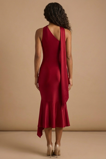 Sirena Robe Mi-Longue - Rouge Rubis
