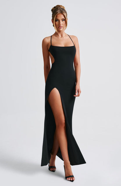 Robe longue Beatrix - Noir