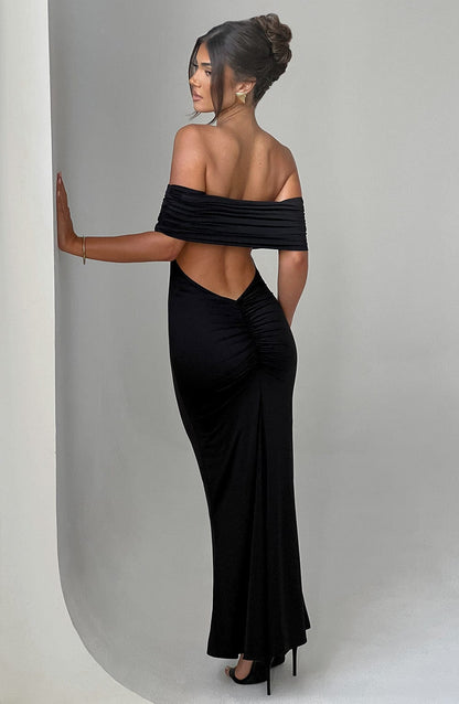 Robe longue Belinda - Noir