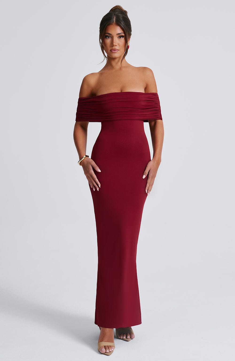 Robe longue Belinda - Bordeaux