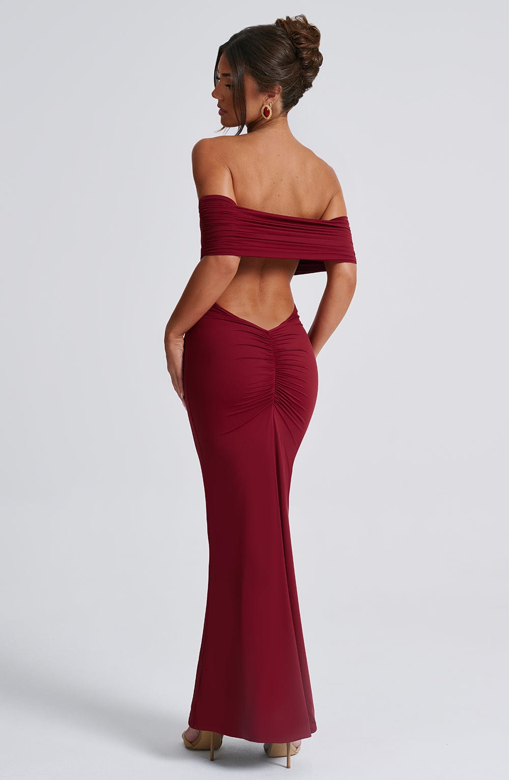 Robe longue Belinda - Bordeaux