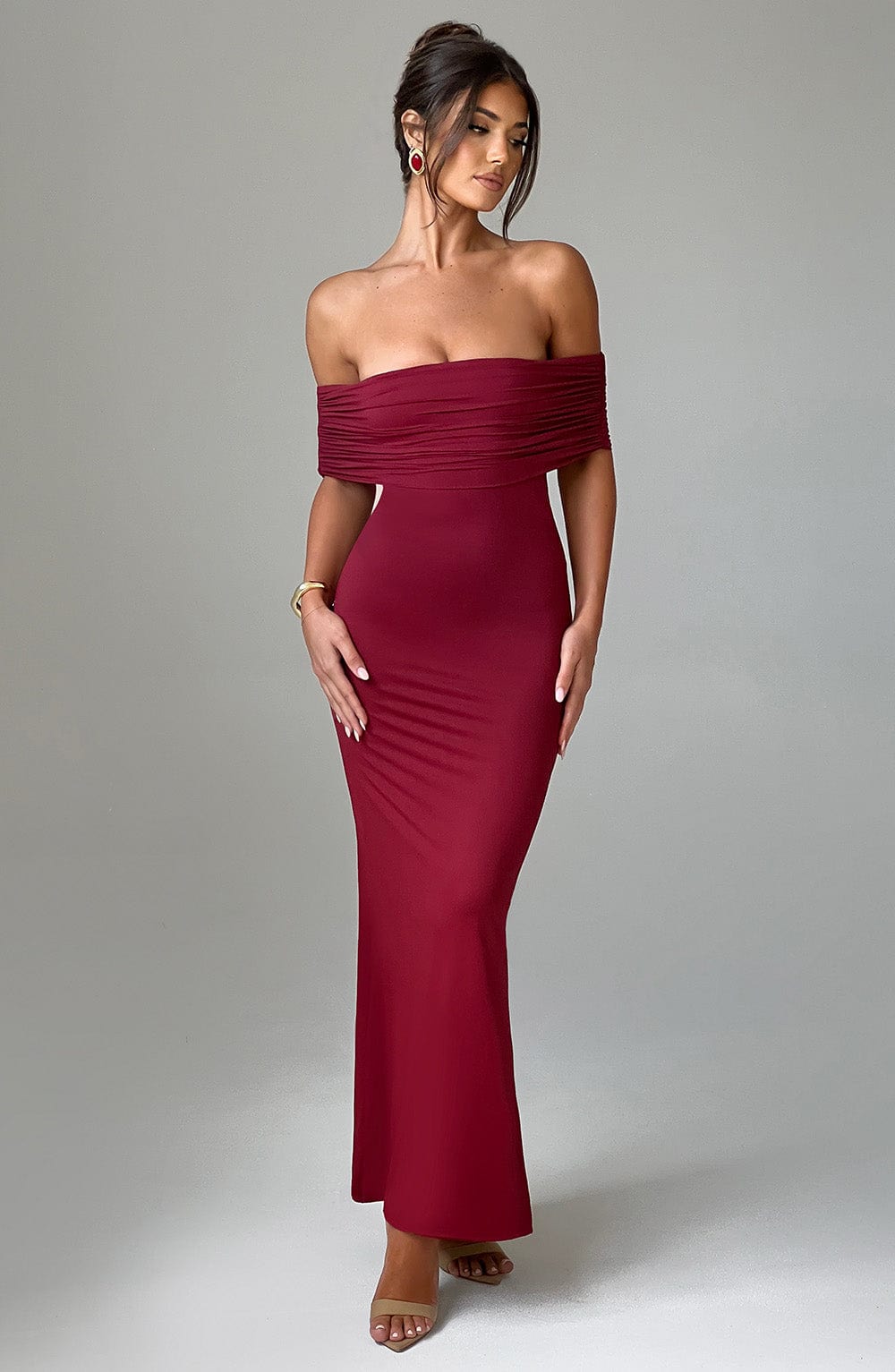 Robe longue Belinda - Bordeaux