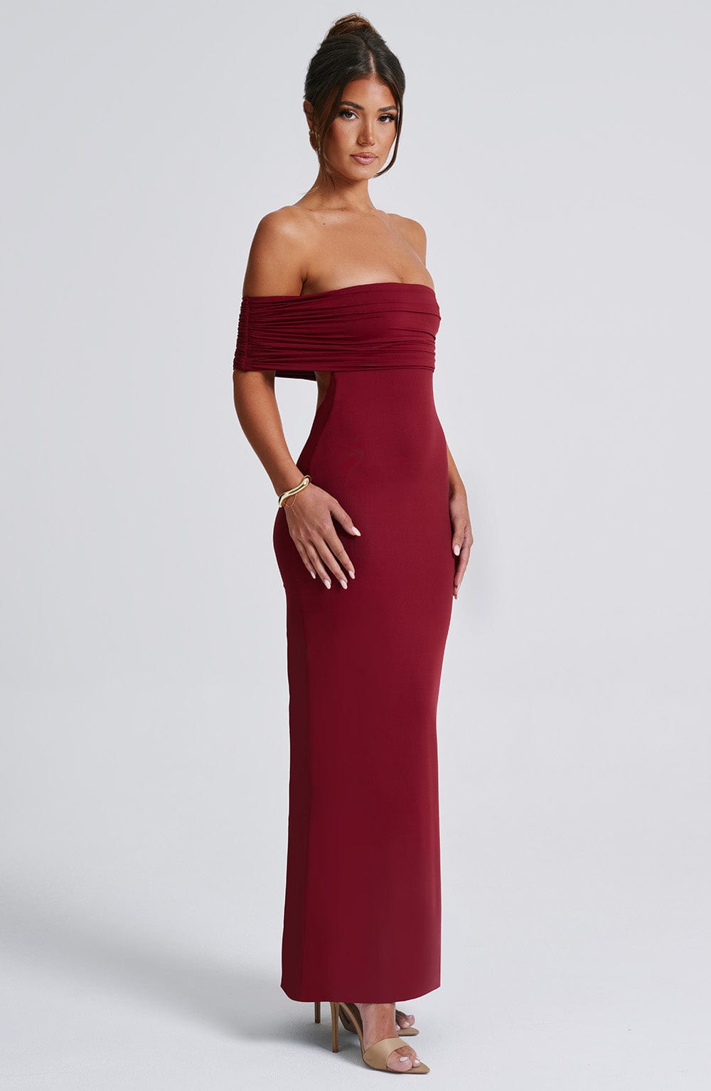 Robe longue Belinda - Bordeaux