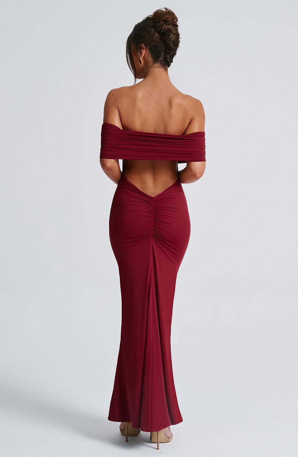 Robe longue Belinda - Bordeaux