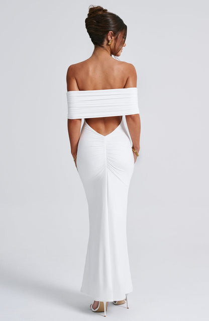 Robe longue Belinda - Blanc