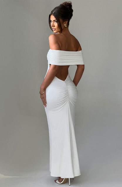 Robe longue Belinda - Blanc