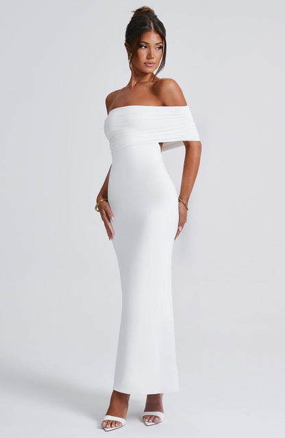 Robe longue Belinda - Blanc