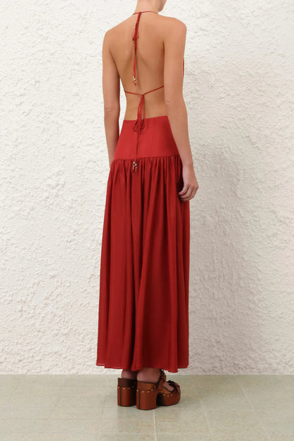 Bérénice Robe Longue Rouge