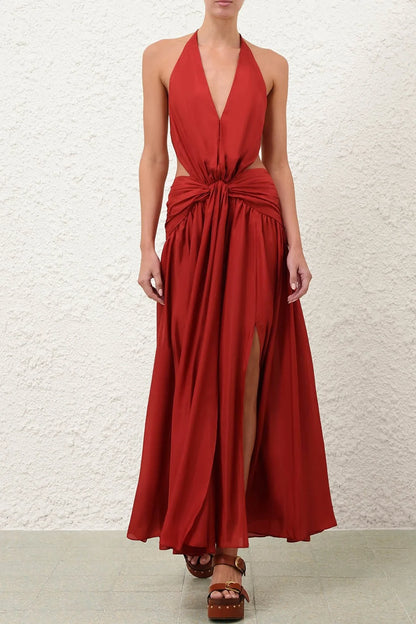Bérénice Robe Longue Rouge