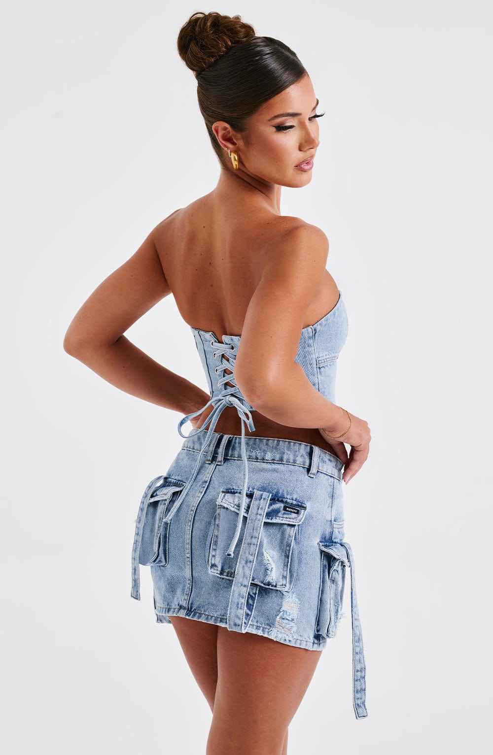 Billie Mini Skirt - Blue Wash