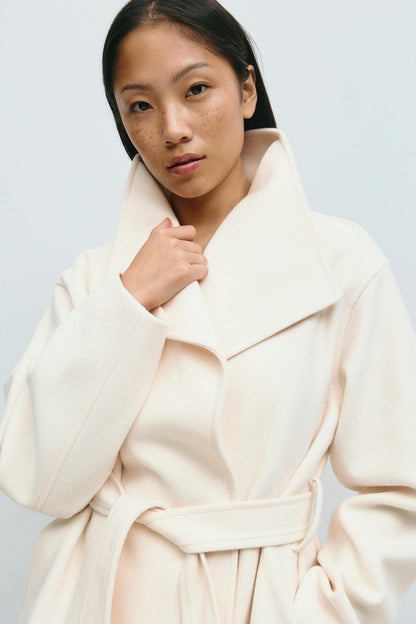 Alma Manteau Mi-Long – Blanc