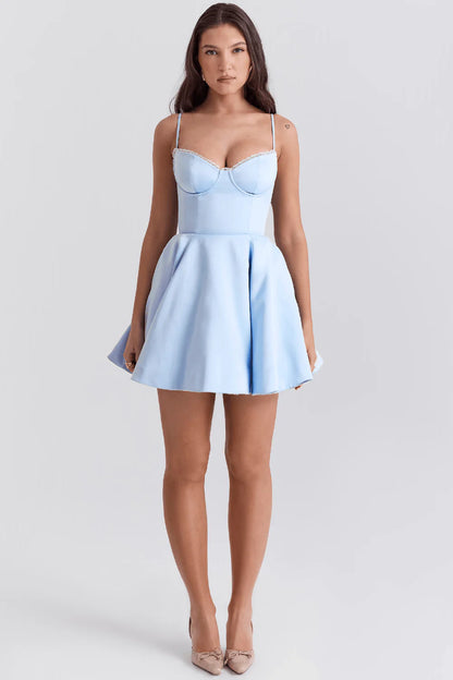 Eléora Robe Courte - Bleu Ciel