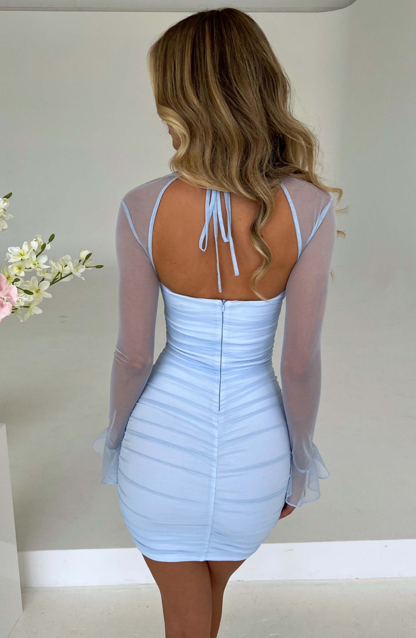 Robe courte Brea - Bleu bébé