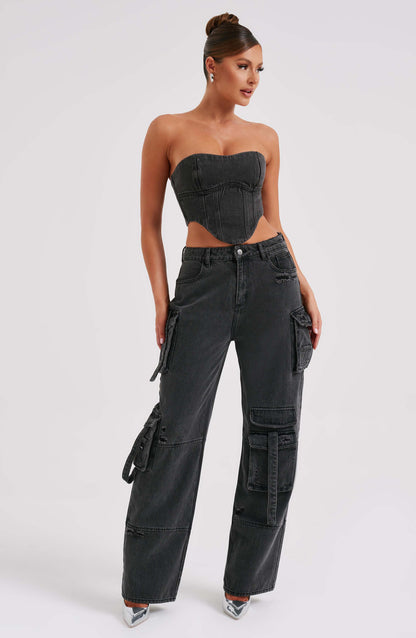 Brooklyn Pantalon Cargo - Noir
