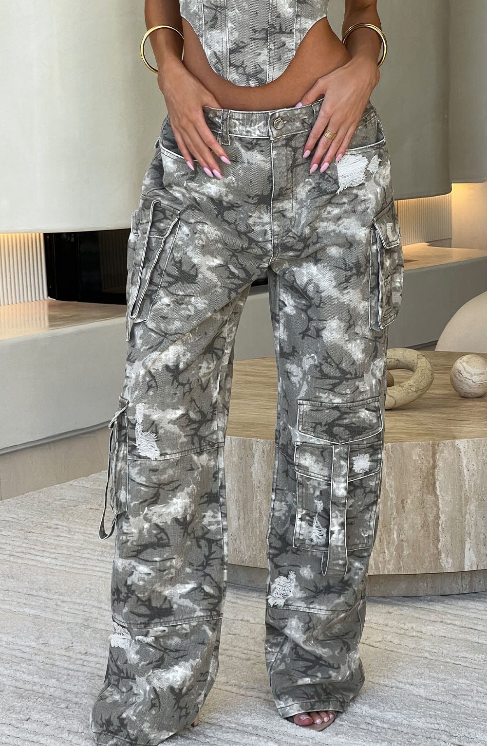 Brooklyn Pantalon Cargo - Imprimé camouflage