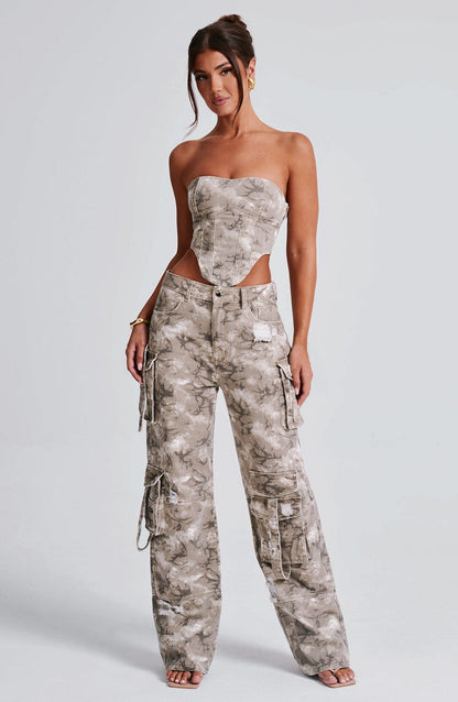 Brooklyn Pantalon Cargo - Imprimé camouflage