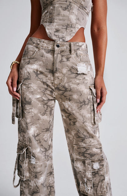 Brooklyn Pantalon Cargo - Imprimé camouflage