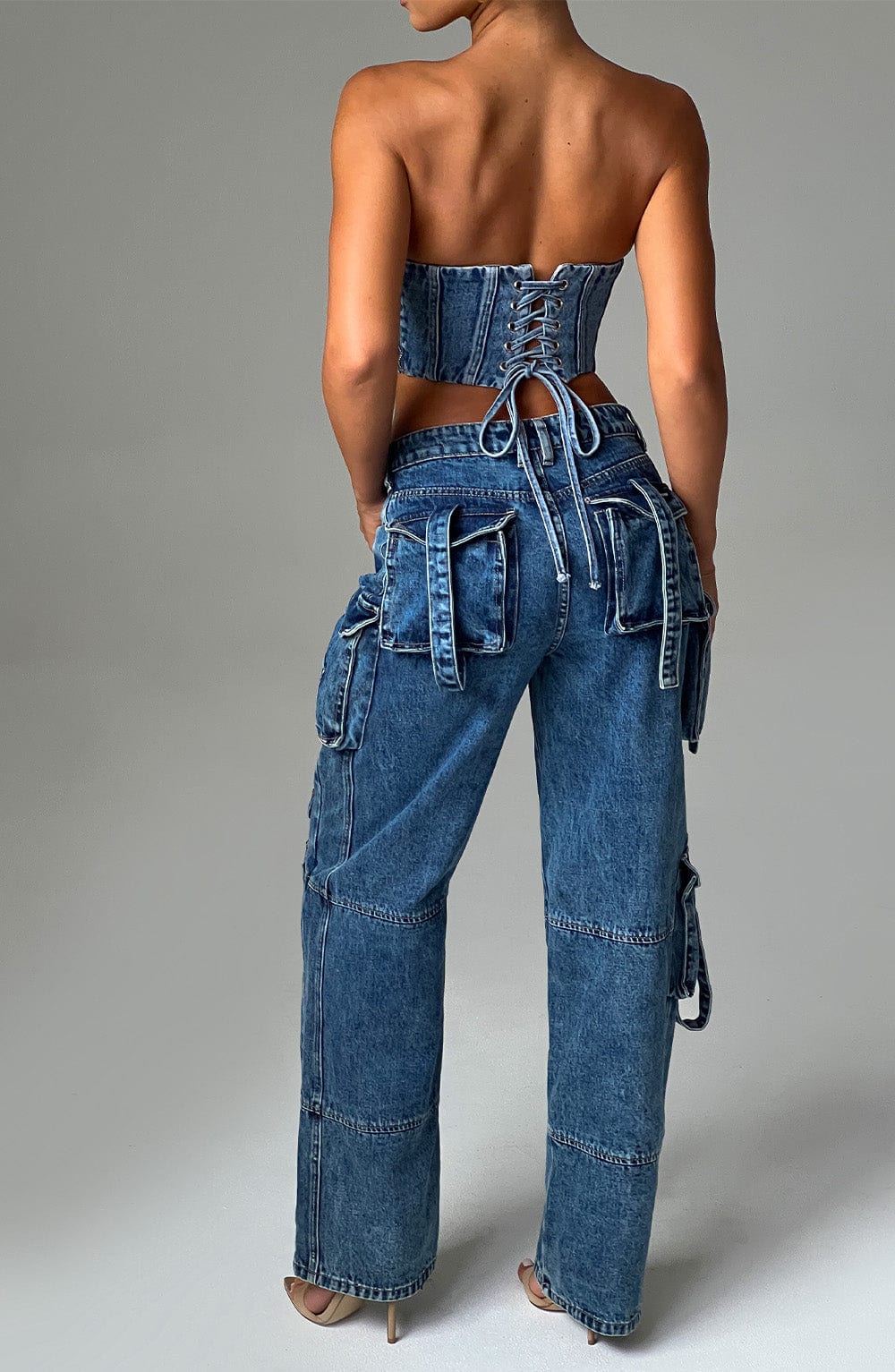 Brooklyn Pantalon Cargo - Bleu Foncé