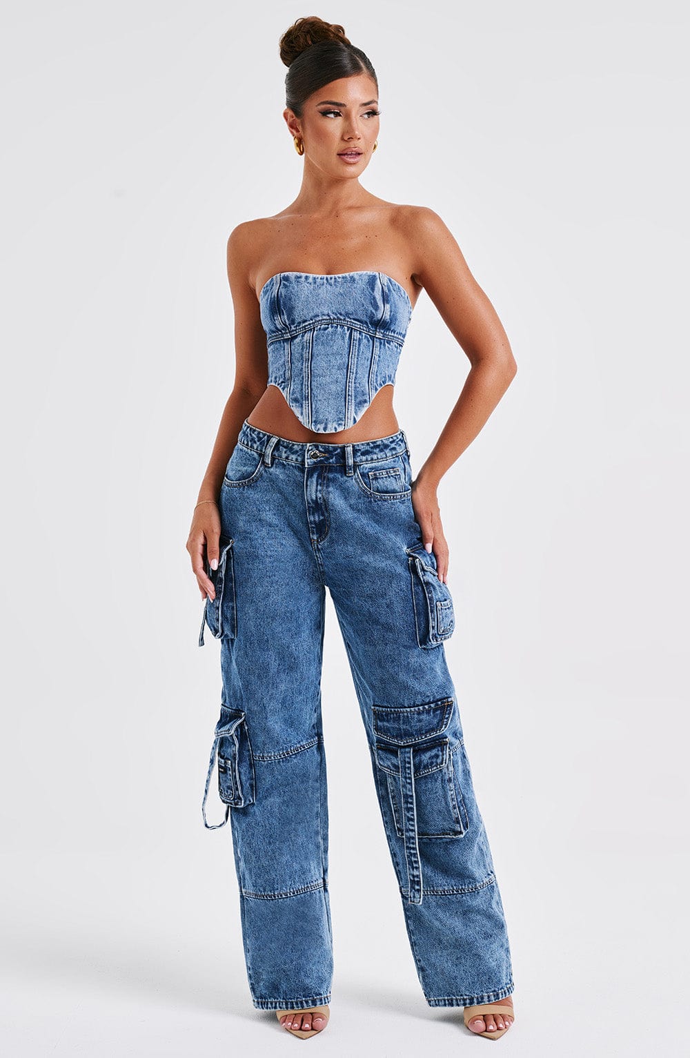 Brooklyn Pantalon Cargo - Bleu Foncé