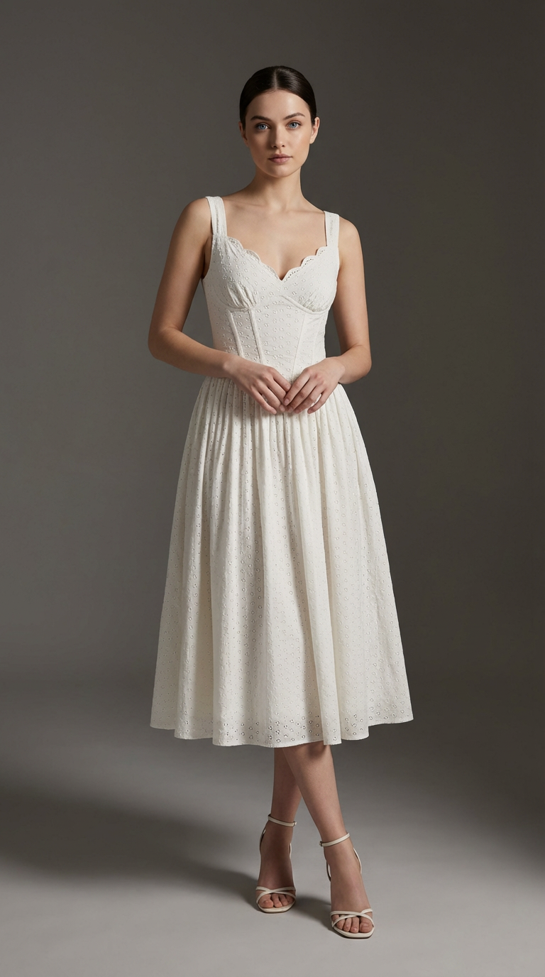 Althea Robe Mi-Longue - Ivoire