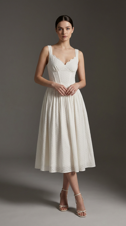 Althea Robe Mi-Longue - Ivoire