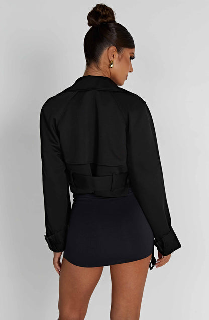 Caprice Manteau Trench Court - Noir
