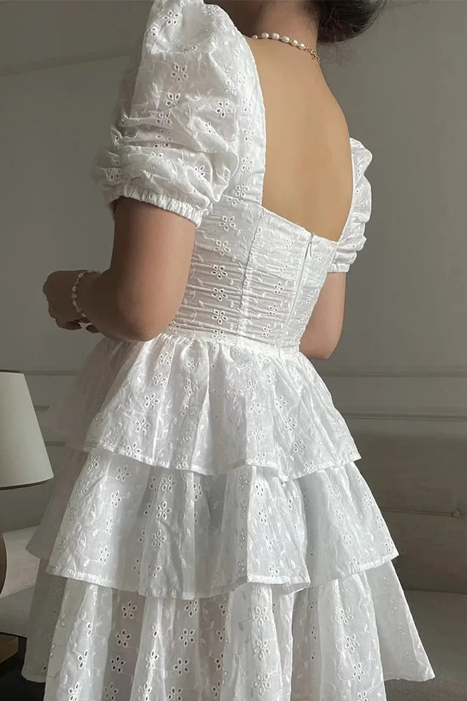 Capucine Robe Courte — Ivoire