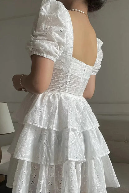 Capucine Robe Courte — Ivoire