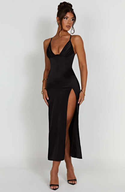 Robe mi-longue Cece - Noir