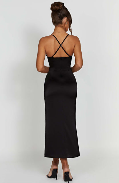 Robe mi-longue Cece - Noir