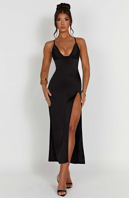 Robe mi-longue Cece - Noir