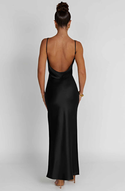 Robe longue Celestina - Noir