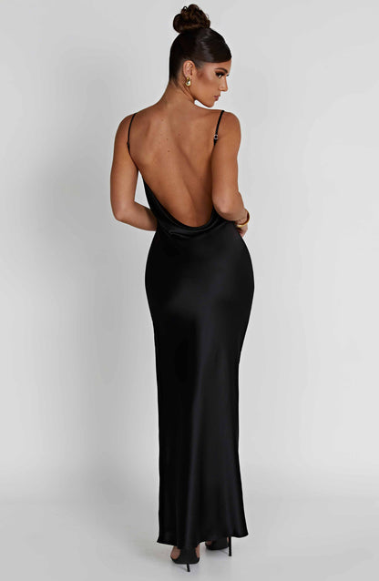 Robe longue Celestina - Noir