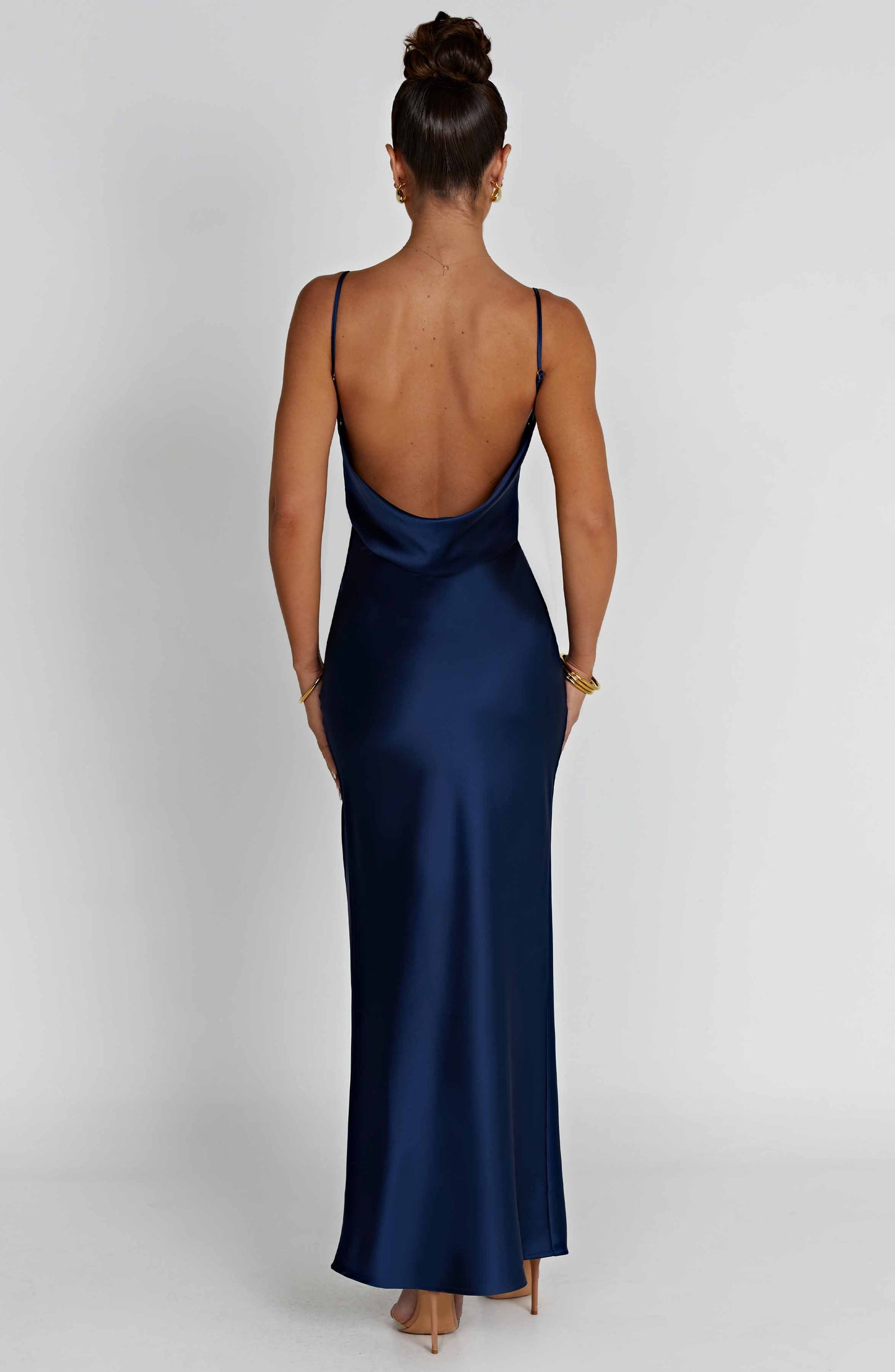 Robe longue Celestina - Bleu marine