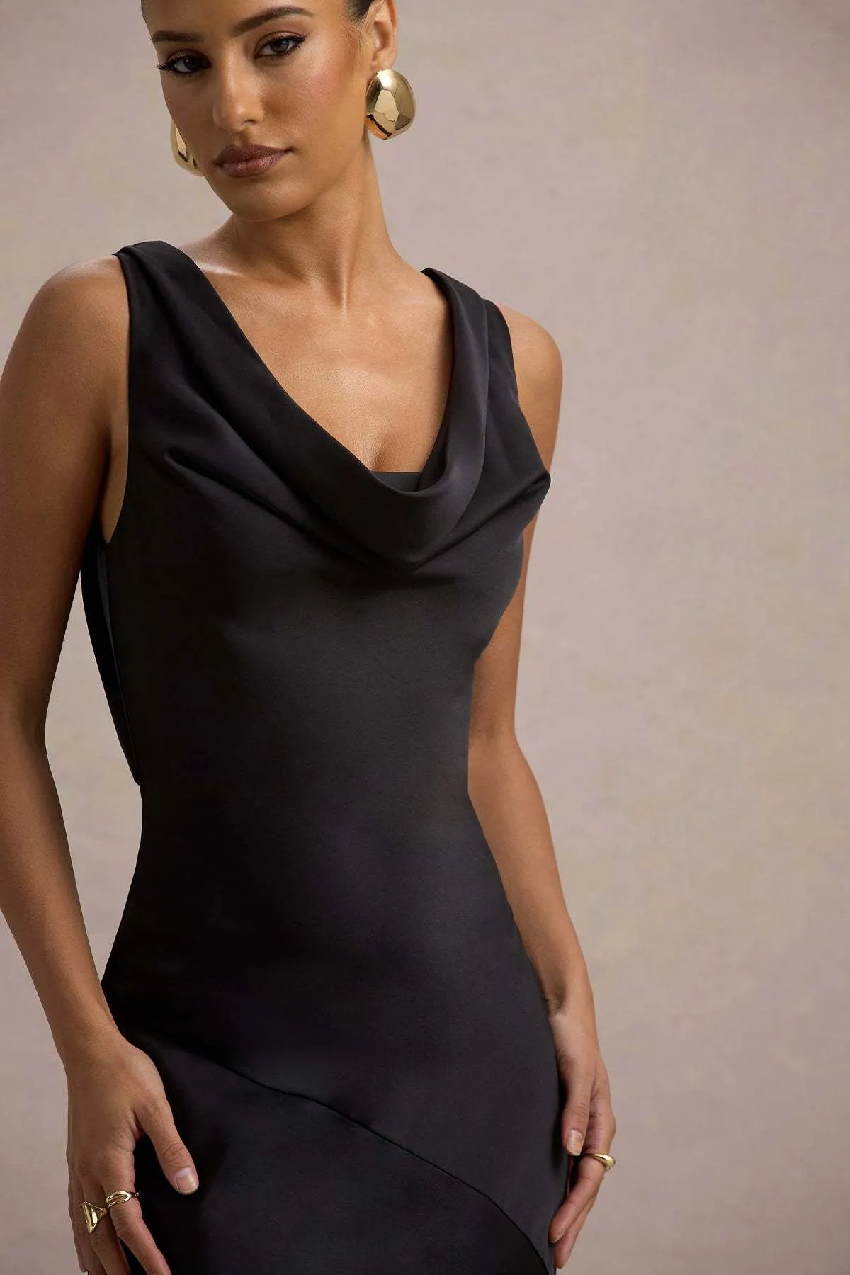 Célestine Robe Longue — Noir Velours