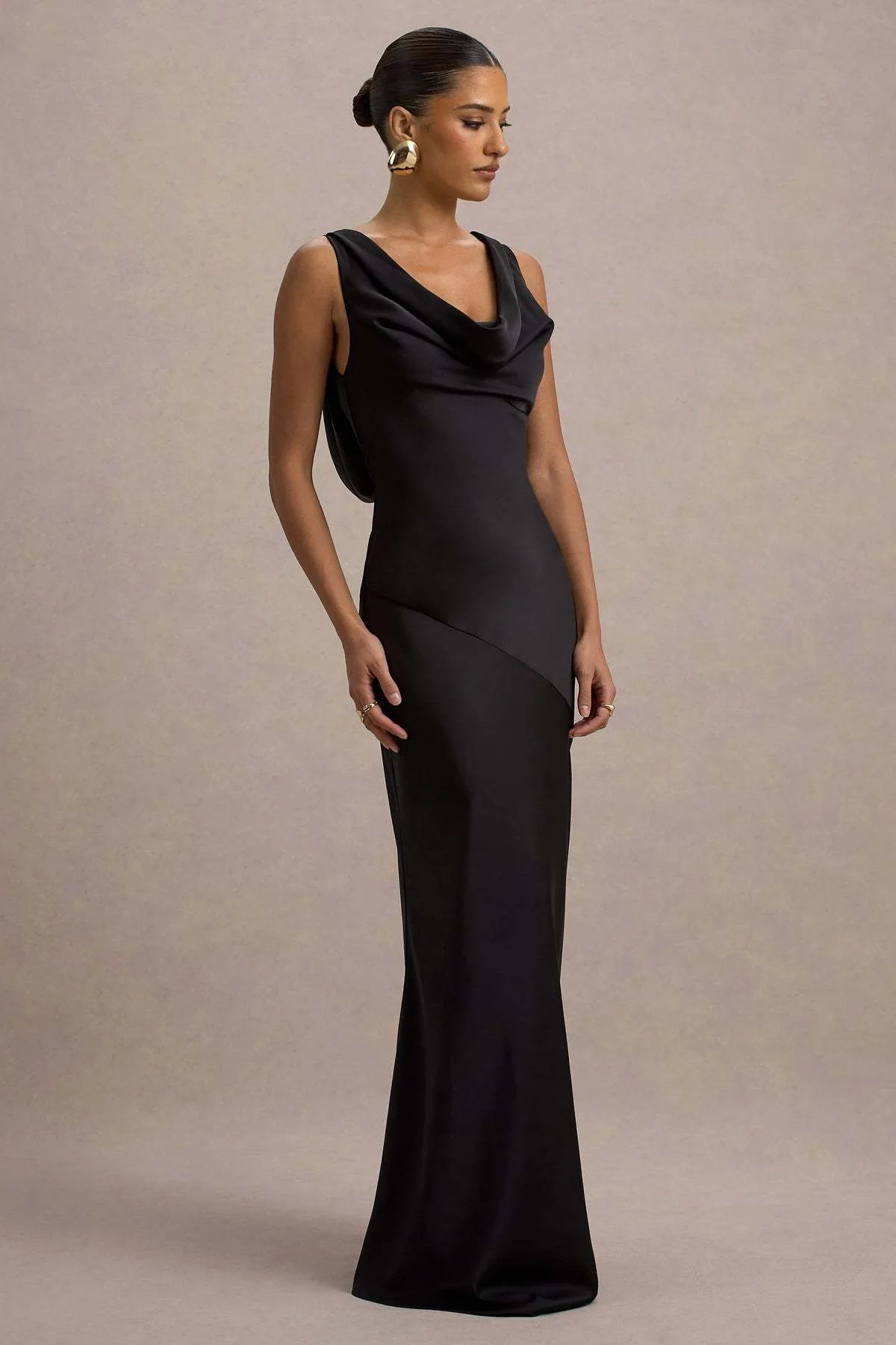 Célestine Robe Longue — Noir Velours