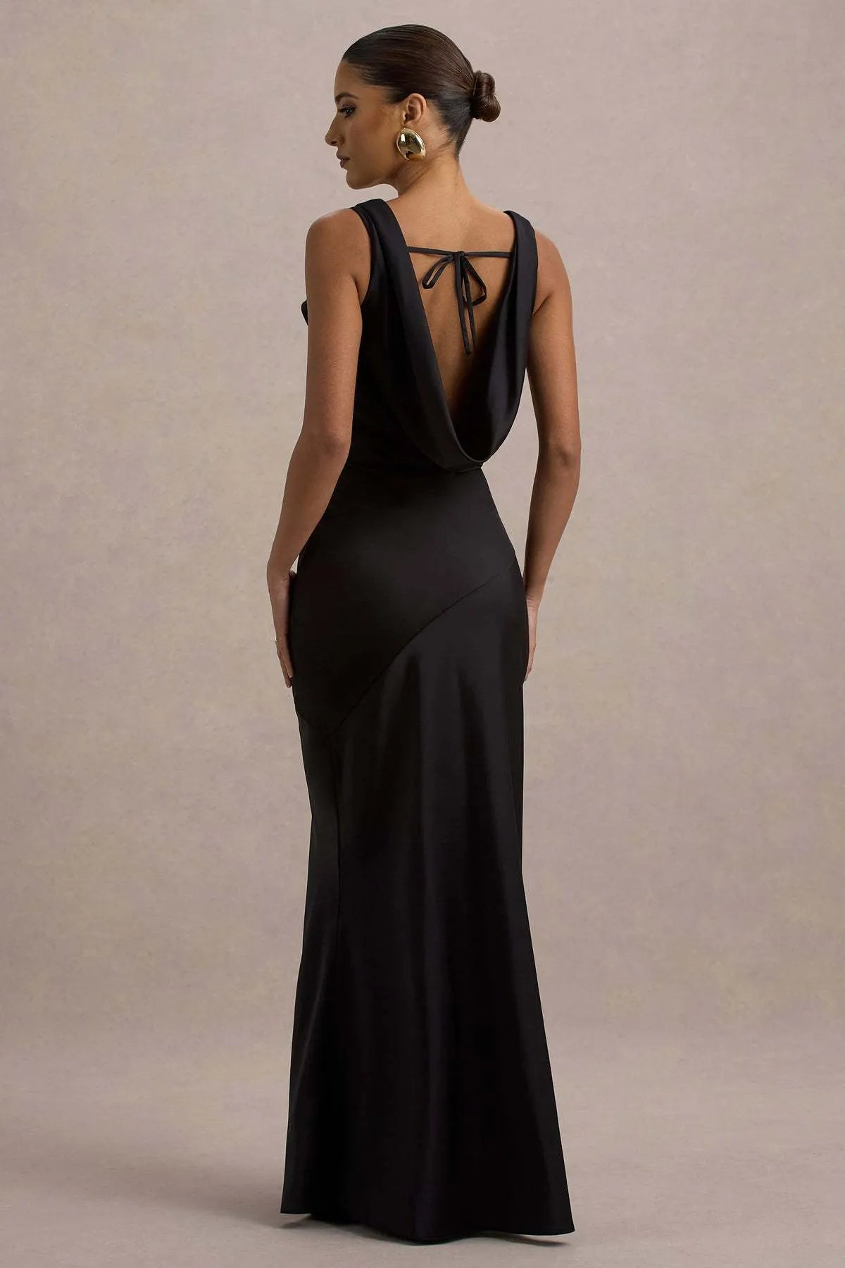 Célestine Robe Longue — Noir Velours