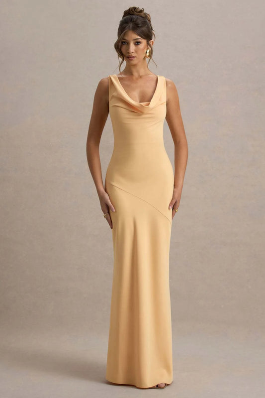 Célestine Robe Longue — Miel Doré