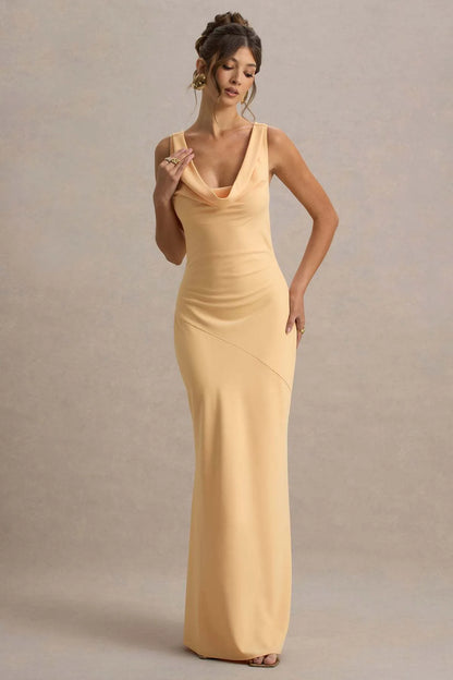 Célestine Long Dress — Golden Honey