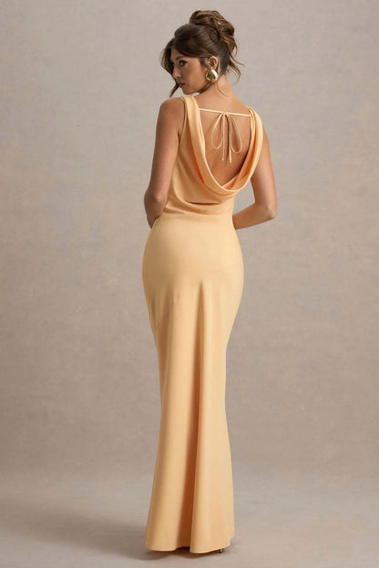Célestine Long Dress — Golden Honey