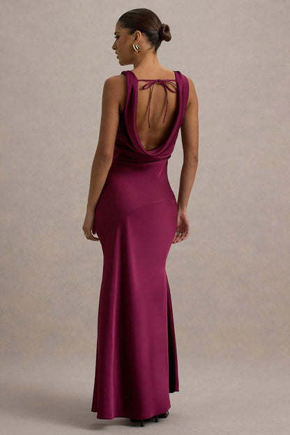 Célestine Robe Longue — Rose Grenadine