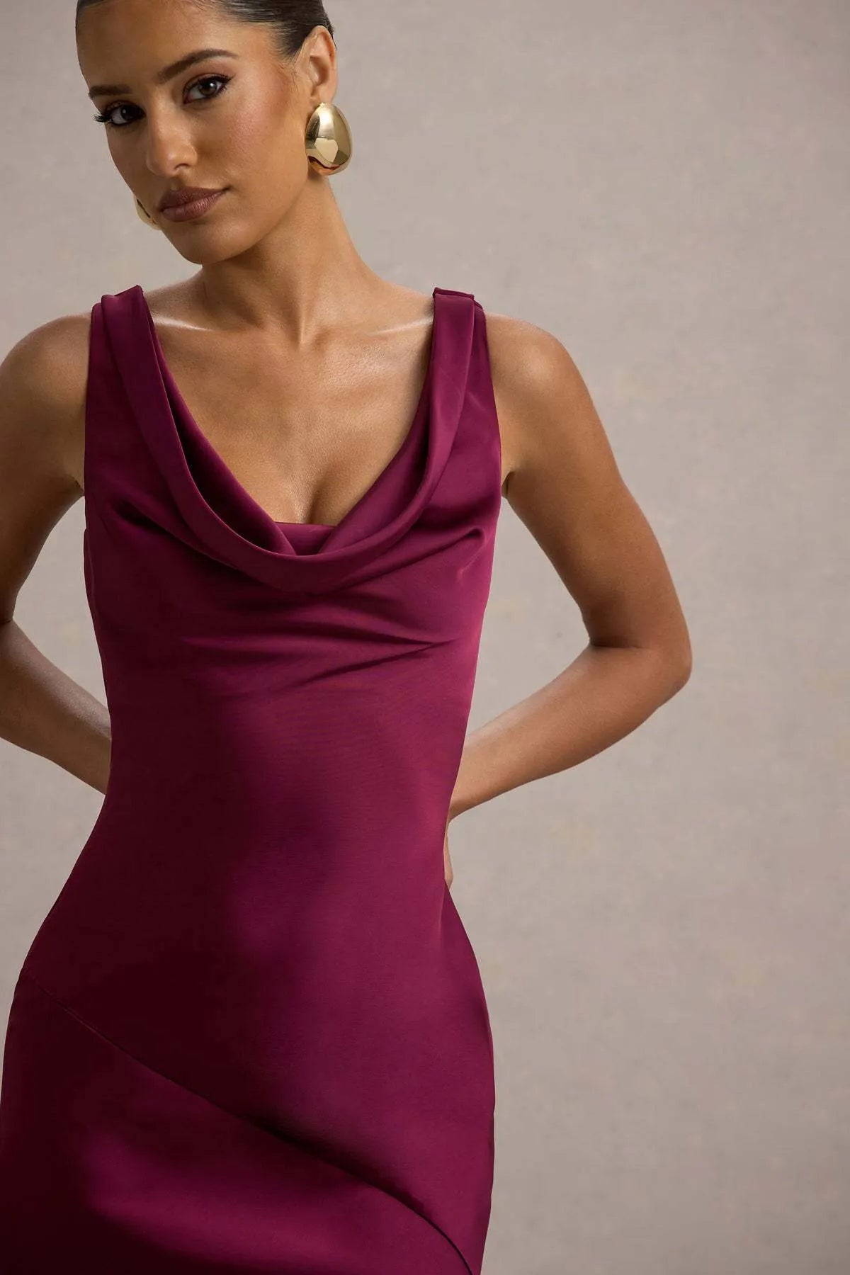Célestine Robe Longue — Rose Grenadine