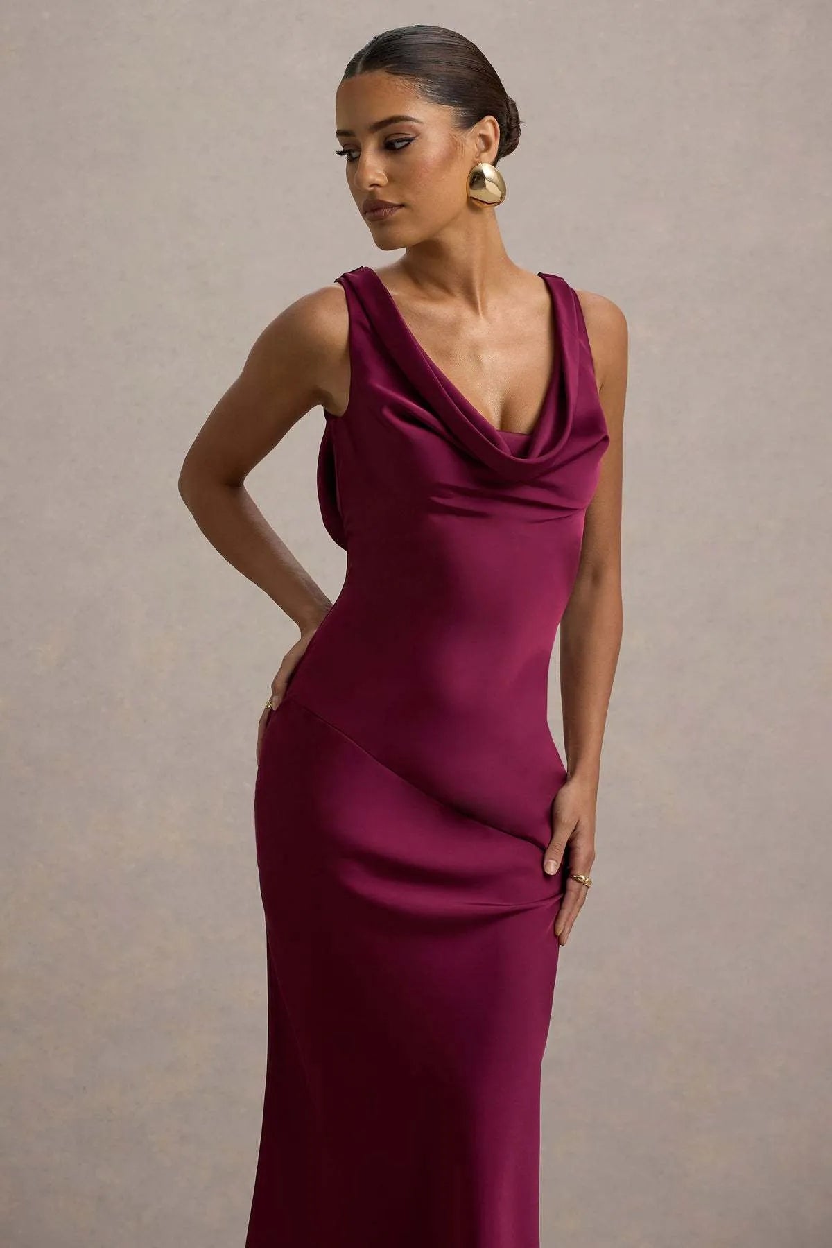 Célestine Robe Longue — Rose Grenadine